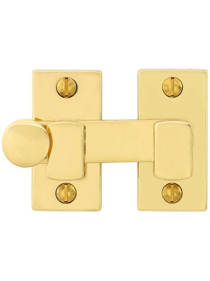 Plain Shutter Bar - Reversible for Right Hand and Left Hand in Lacquered Brass.